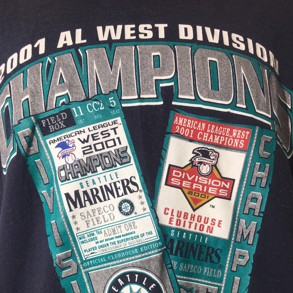 Vintage 2001 AL West Division Champion-size Medium - Picture 2 of 4